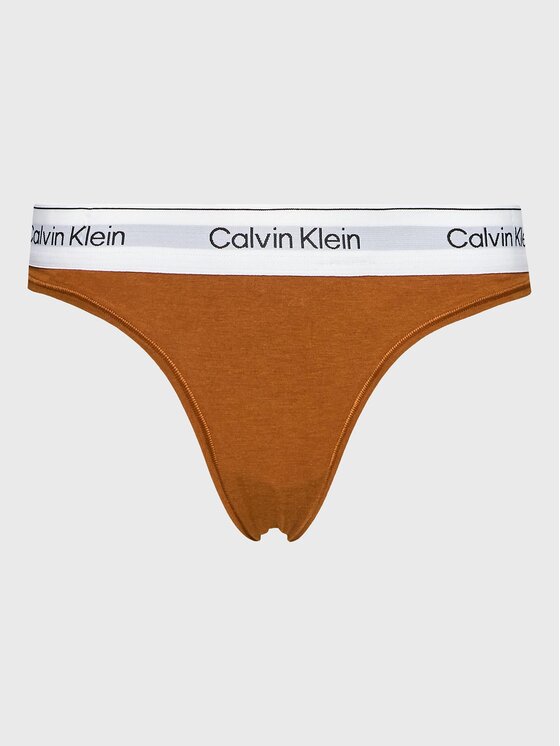 Calvin Klein Underwear Calvin Klein Underwear Stringi 000QF7050E Brązowy