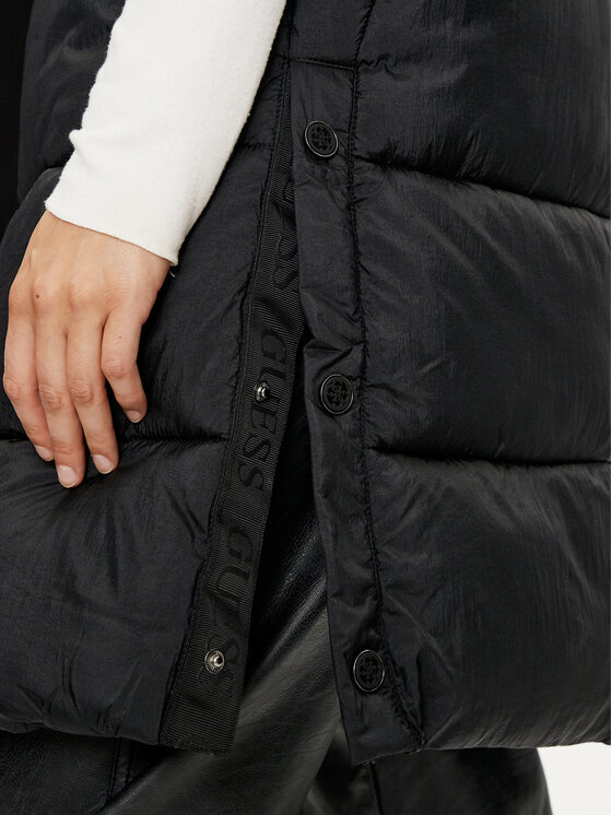 Guess Guess Αμάνικο Μπουφάν Eleonora W4YL09 WGAE2 Μαύρο Regular Fit