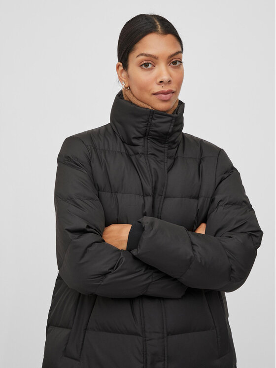 Vila Vila Pernata jakna Camisa 14078154 Crna Regular Fit