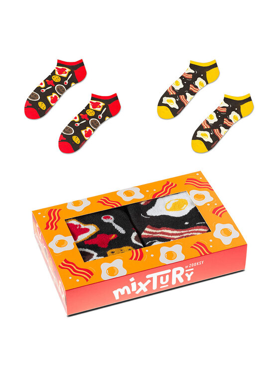 Zooksy Zooksy Zestaw 2 par niskich skarpet unisex mixTURY Brązowy