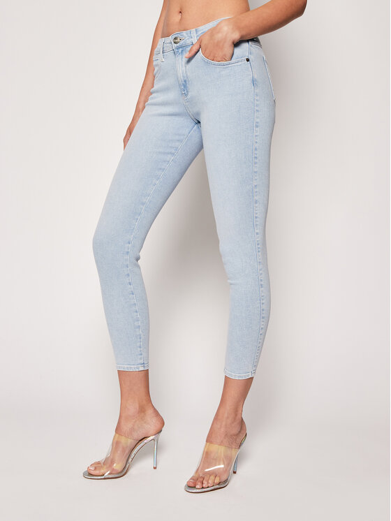 Wrangler body bespoke skinny jeans in midwash blue