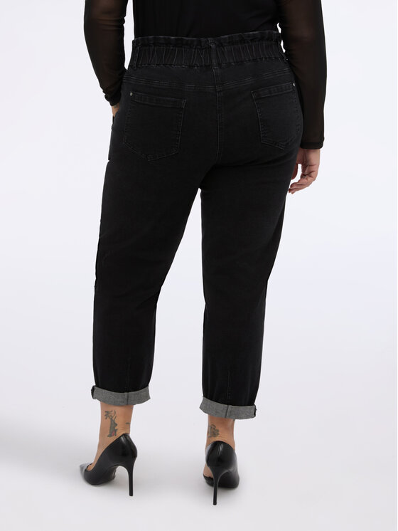 Fiorella Rubino Fiorella Rubino Jeansy P444T005109N033 Czarny Cropp Fit