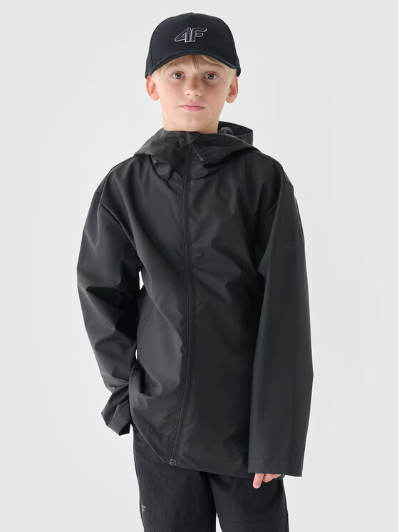 4F 4F Μπουφάν μεταβατικό 4FJWSS24TJACU217-20S Μαύρο Regular Fit