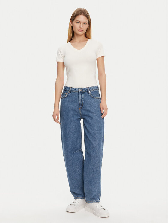 Guess Guess Póló O5GI00 KBBU1 Ekru Boxy Fit