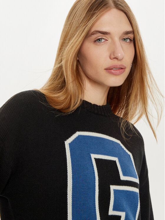 Guess Jeans Guess Jeans Пуловер W4BR11 Z3HN2 Черен Regular Fit