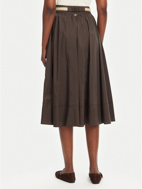 TWINSET TWINSET Trapezno krilo 251TT202J Rjava Regular Fit