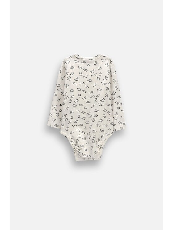 Coccodrillo Coccodrillo Body dziecięce ZC6112601SUN-003 Kremowy Regular Fit