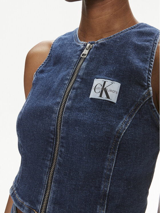 Calvin Klein Jeans Calvin Klein Jeans Top J20J222799 Plava Slim Fit