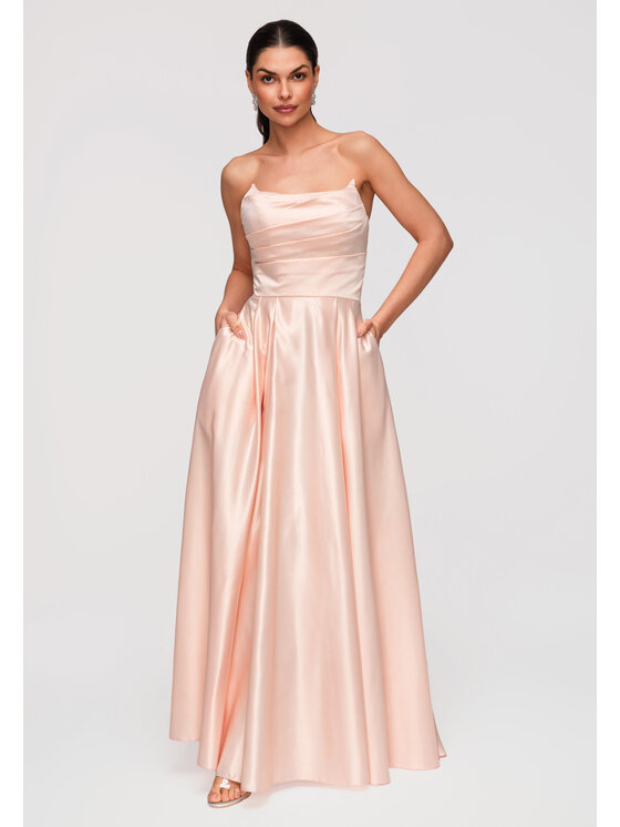 Ombre Ombre Sukienka wieczorowa LA-OM-DLR352 Różowy A-Line Fit