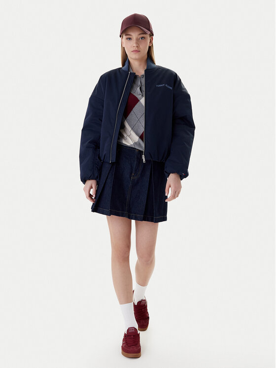 Tommy Jeans Tommy Jeans Bomberjacke Varsity DW0DW22044 Dunkelblau Relaxed Fit