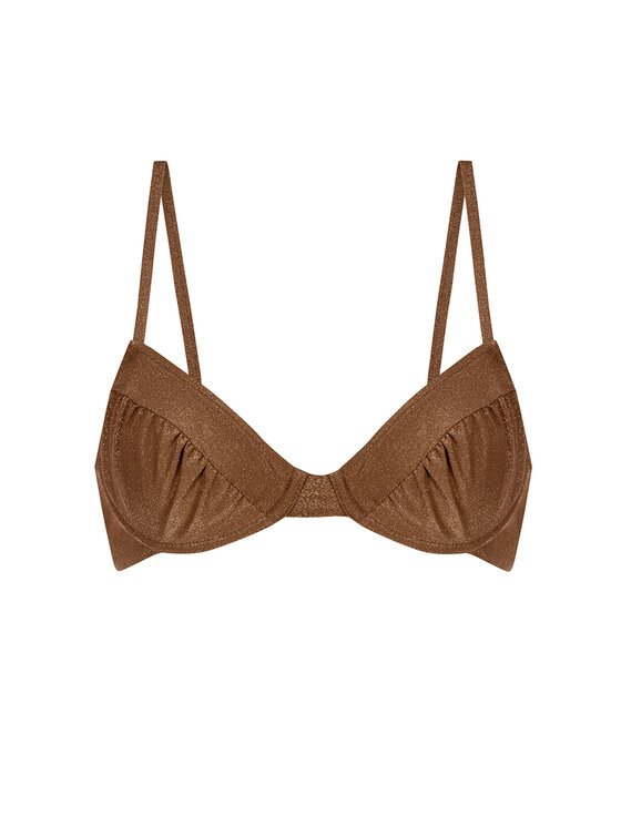 Miss Lou Miss Lou Bikini pezzo sopra G-LG3-B Marrone