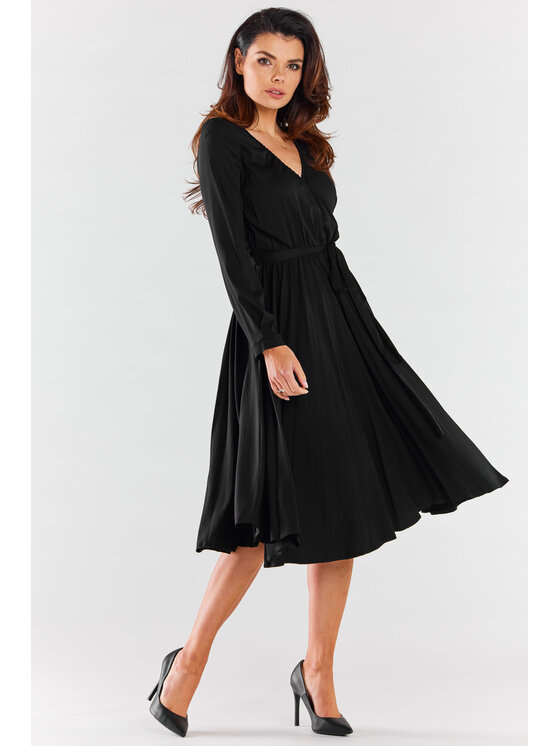 Awama Awama Vestito estivo A471 Nero Basic Fit