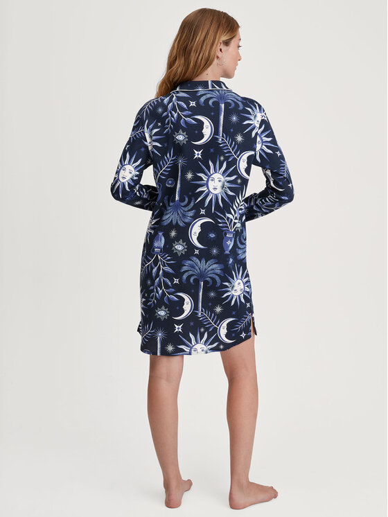 Calida Calida Koszula nocna 35127 Granatowy Regular Fit
