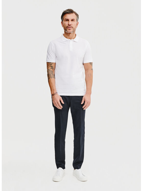 Pako Lorente Pako Lorente Polo P25SF-TX-003 Biały Classic Fit