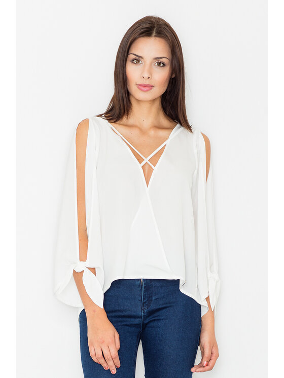 FIGL FIGL Blúzka M485 Écru Regular Fit