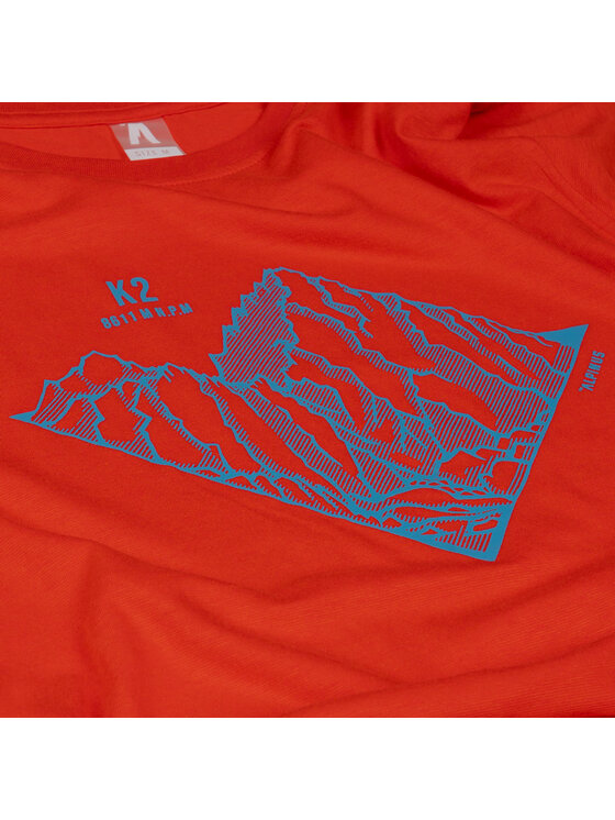 Alpinus Alpinus T-Shirt Skilbrum Czerwony Standard Fit