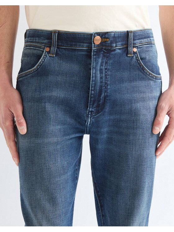 Wrangler Wrangler Jeansy LARSTON Niebieski Slim Fit