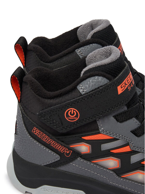 Skechers Skechers Trzewiki S-Lights Waterproof: Storm Blazer - Glow Trail 406381L/BKCC Szary