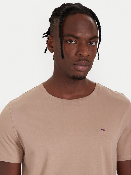 Tommy Jeans Tommy Jeans Tričko DM0DM04411 Béžová Regular Fit