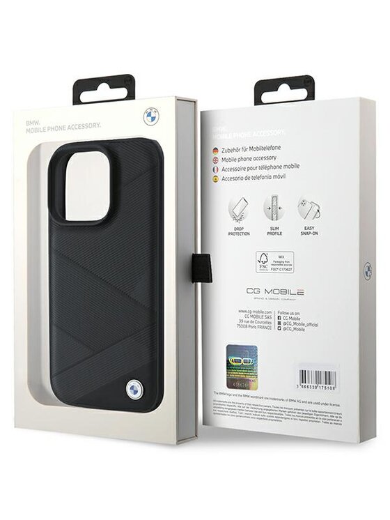 BMW Motorsport BMW Motorsport Etui na telefon iPhone 16 Pro Czarny