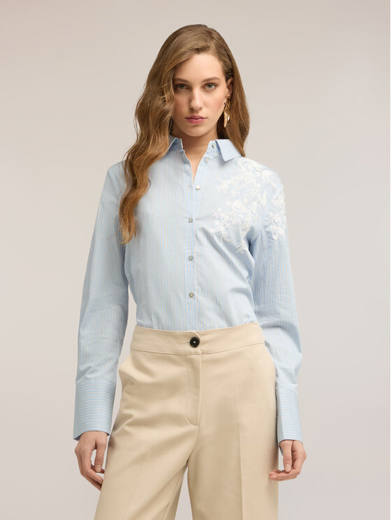 Motivi Motivi Camicia 5035Q000941N0R4 Turchese Regular Fit
