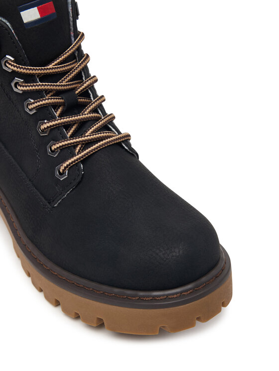 Tommy Hilfiger Tommy Hilfiger Šnurovacia obuv T3X5-35280-0296A695 S Čierna