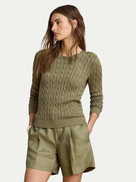 LAUREN RALPH LAUREN Pulover Montiva 200P14039004 Verde Regular Fit