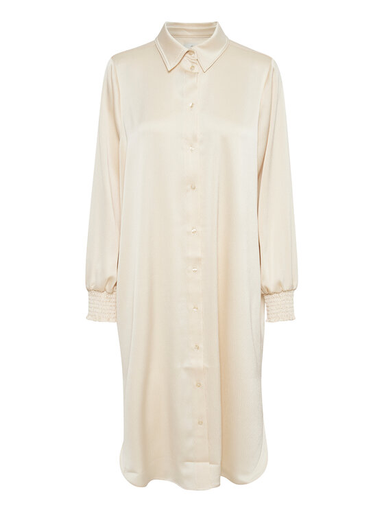 Kaffe Kaffe Рокля тип риза Ilse 10506937 Екрю Relaxed Fit