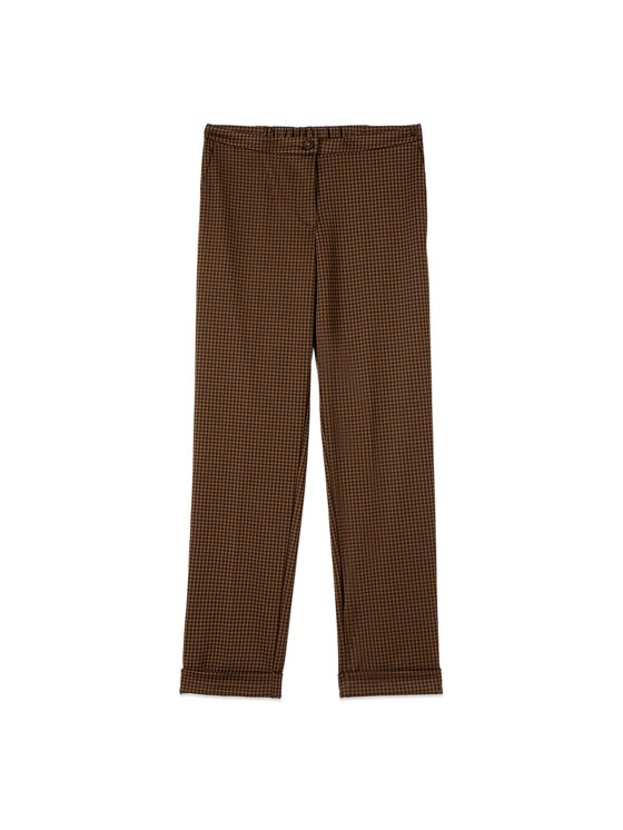 Oltre Oltre Spodnie materiałowe P088R009597N001 Brązowy Regular Fit