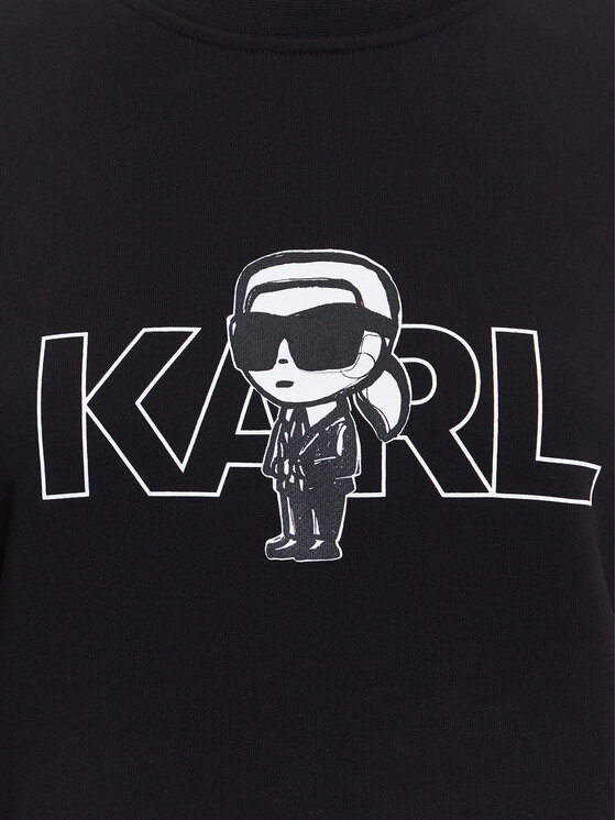 KARL LAGERFELD KARL LAGERFELD Μπλούζα A3W20056 Μαύρο Regular Fit