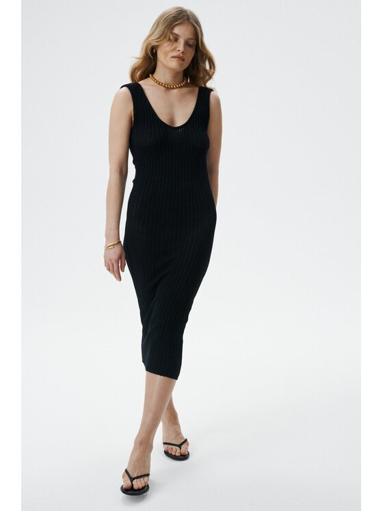 MARI PRETI MARI PRETI Vestito di maglia Serenity Nero Skin Fit