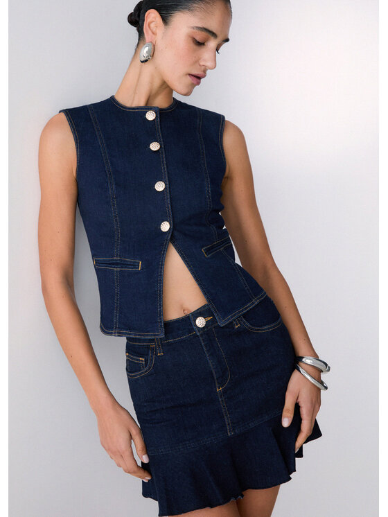 Liu Jo Liu Jo Gilet UA6345D492577000 Celeste Slim Fit