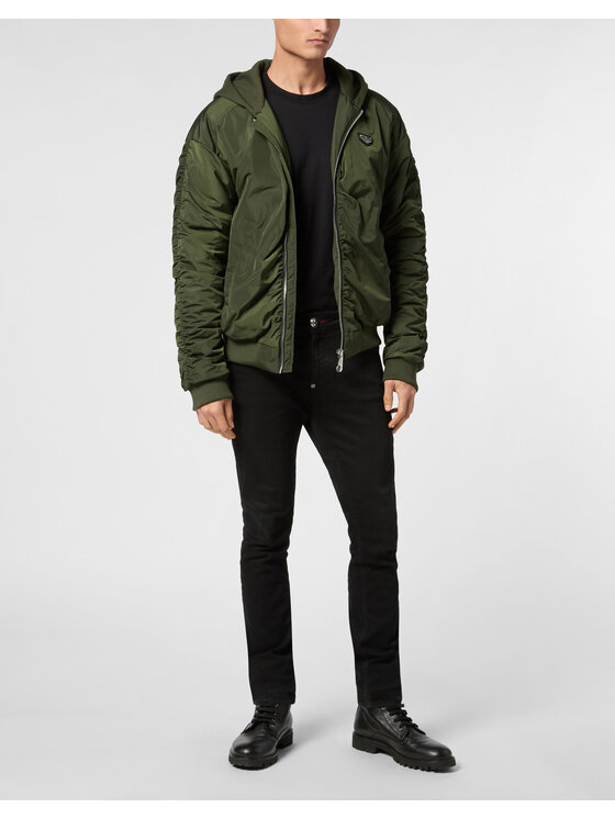 PHILIPP PLEIN PHILIPP PLEIN Giubbotto piumino 23011 Verde Regular Fit
