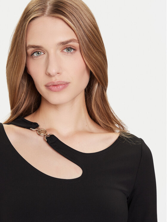 Guess Guess Blúz W5BP18 KC7M2 Fekete Slim Fit