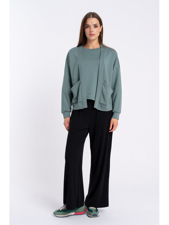 CLICK CLICK Ζακέτα 71-0042 Πράσινο Relaxed Fit