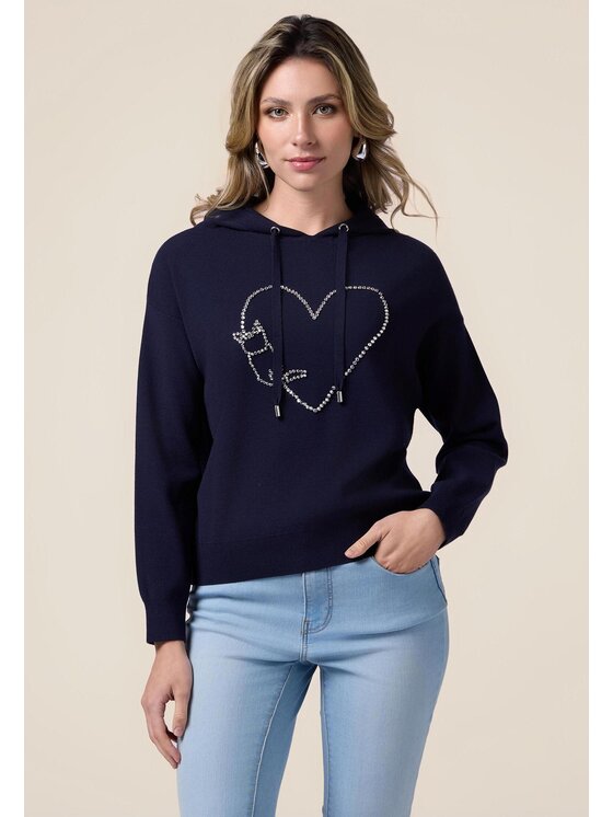 Oltre Oltre Cardigan M083J004809N034 Blu Regular Fit