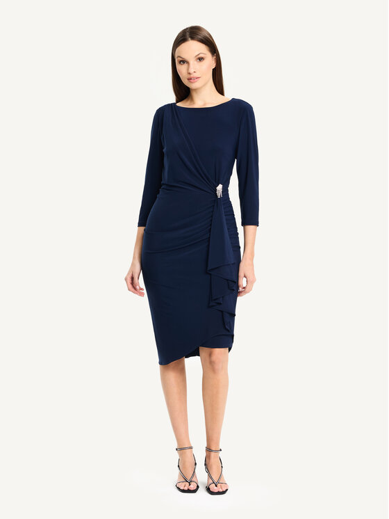 KMX KMX Sukienka koktajlowa 923560012 Granatowy Fitted Fit