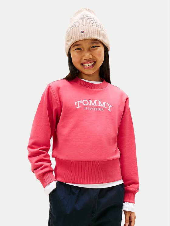 Tommy Hilfiger Tommy Hilfiger Суитшърт KG0KG08989 Розов Regular Fit