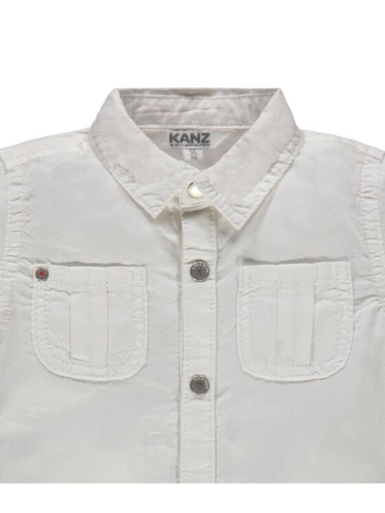 Kanz Kanz Koszula 1726633-1050 Biały Basic Fit