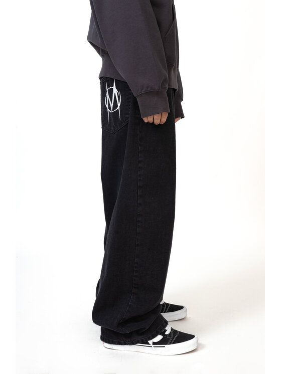 Mercur Mercur Jeansy Loose Monument Czarny Loose Fit