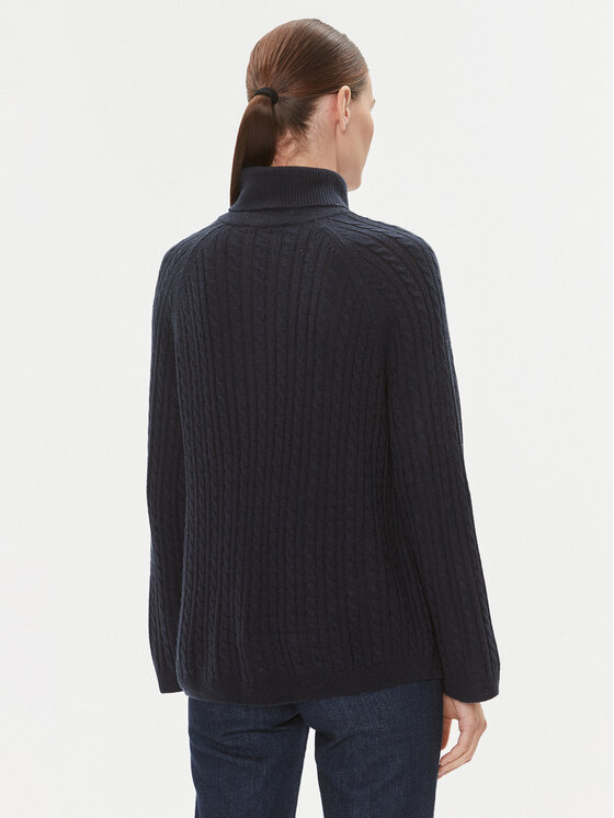 Tommy Hilfiger Tommy Hilfiger Rollkragenpullover WW0WW39904 Dunkelblau Relaxed Fit