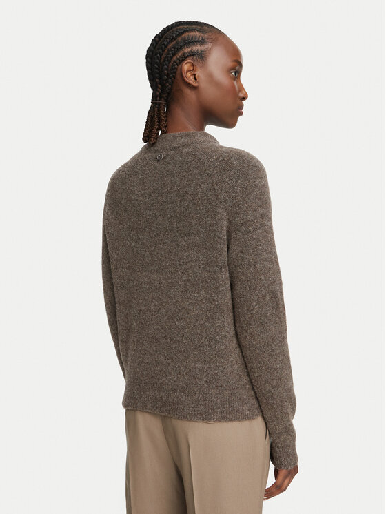 Simple Simple Džemper 62SWD101 Smeđa Regular Fit