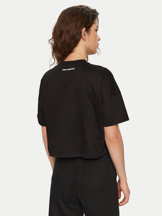 KARL LAGERFELD KARL LAGERFELD Tričko A1W17074 Čierna Regular Fit
