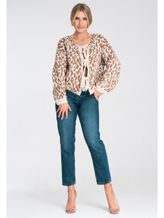 FIGL FIGL Sweter M1094 Kolorowy Loose Fit