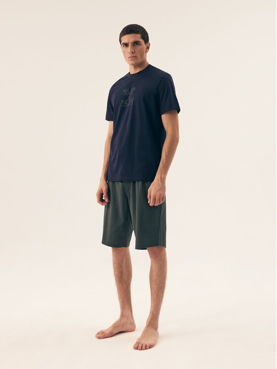 Henderson Henderson Piżama 42632 Granatowy Regular Fit