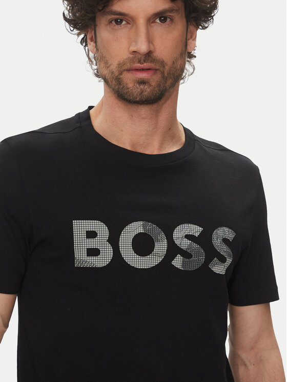 BOSS BOSS Póló Glamping 50537834 Fekete Regular Fit