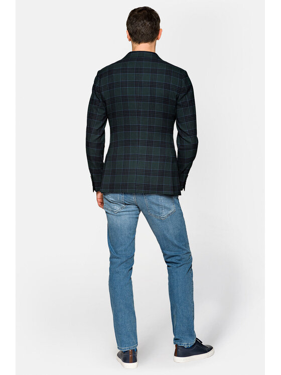 Lancerto Lancerto Marynarka Augusta 2 Zielony Slim Fit