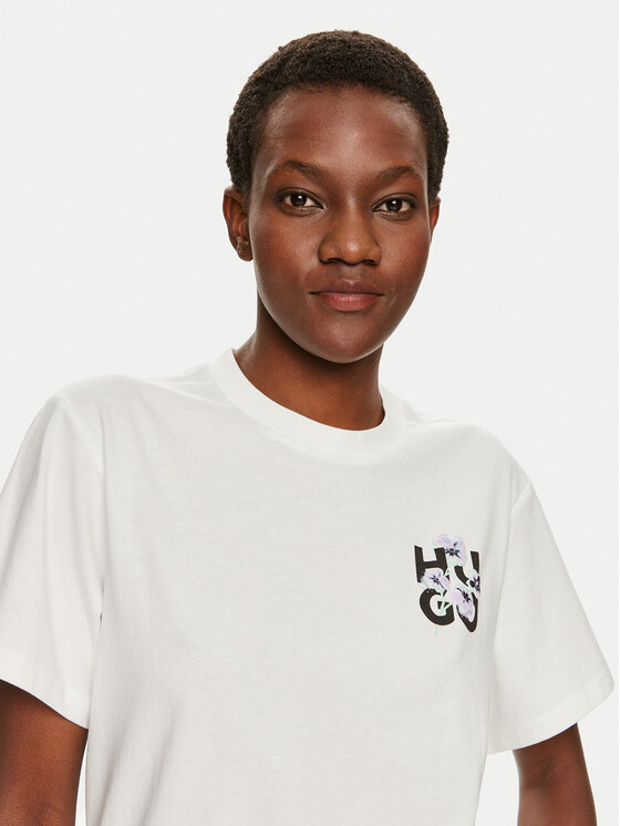 HUGO Hugo T-Shirt Vintage 50520307 Écru Relaxed Fit