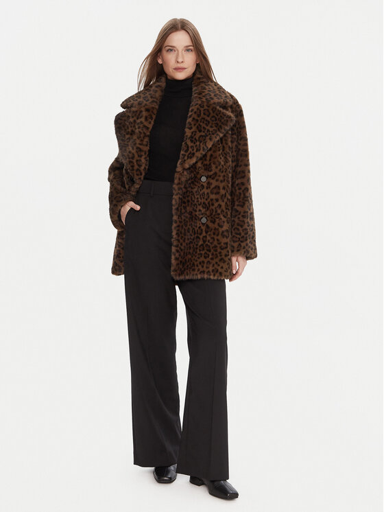 Joseph Ribkoff Joseph Ribkoff Pelzmantel 253937 Braun Loose Fit