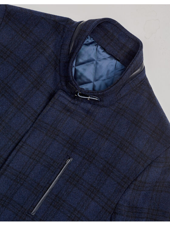Borgio Borgio Płaszcz noto Granatowy Classic Fit